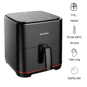 Nồi chiên không dầu Sharp 7/5.5 lít KF-AF70EV-BK