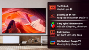 Google Tivi Sony 4K 85 inch KD-85X80L