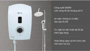 Máy nước nóng trực tiếp Centon 5500W GD600ESP RS FL