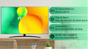 Smart Tivi NanoCell LG 4K 55 inch 55NANO76SQA