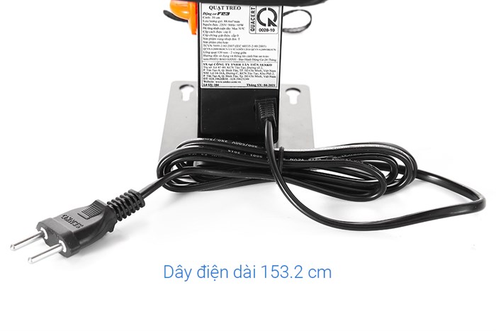 Quạt treo tường Senko 7 cánh 65W TC1622 - Ảnh 6