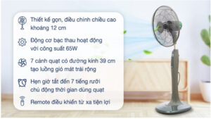 Quạt đứng Senko 7 cánh DR1608 65W