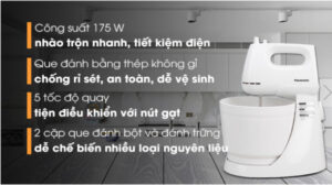 Máy nhồi bột đánh trứng Panasonic MK-GB3WRA