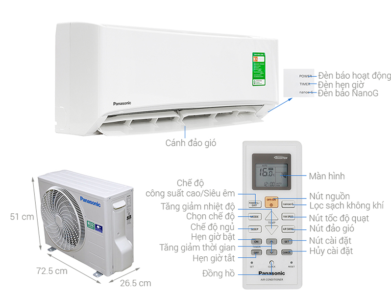 Máy lạnh Panasonic 1 HP CS/CU-N9AKH-8 - Ảnh 4