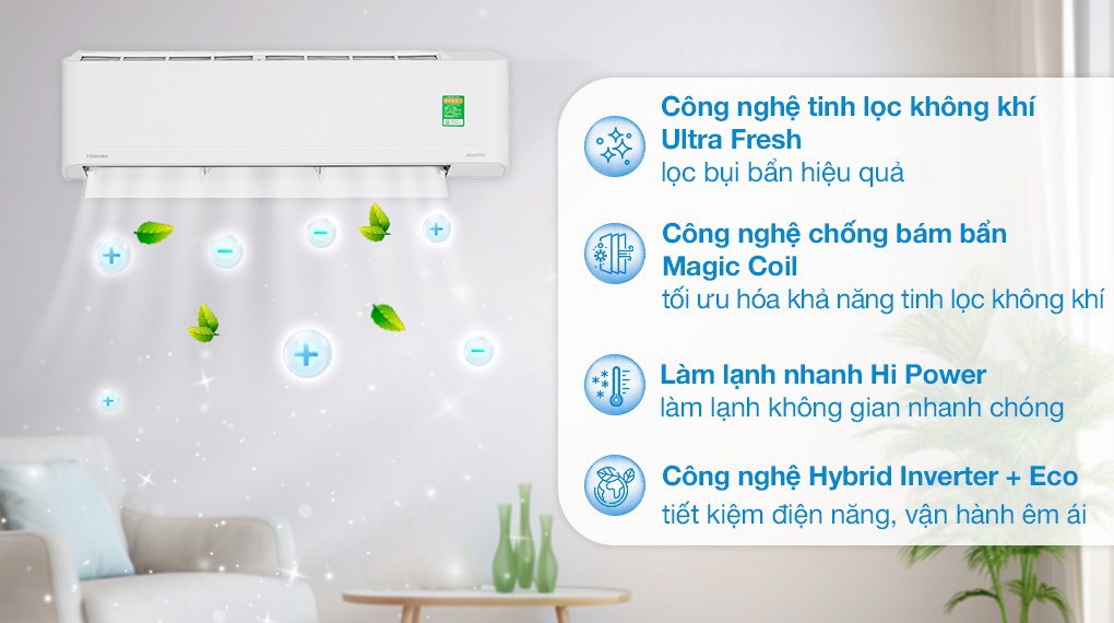 Máy lạnh Toshiba Inverter 2.5 HP RAS-H24S5KCV2G-V - Ảnh 4