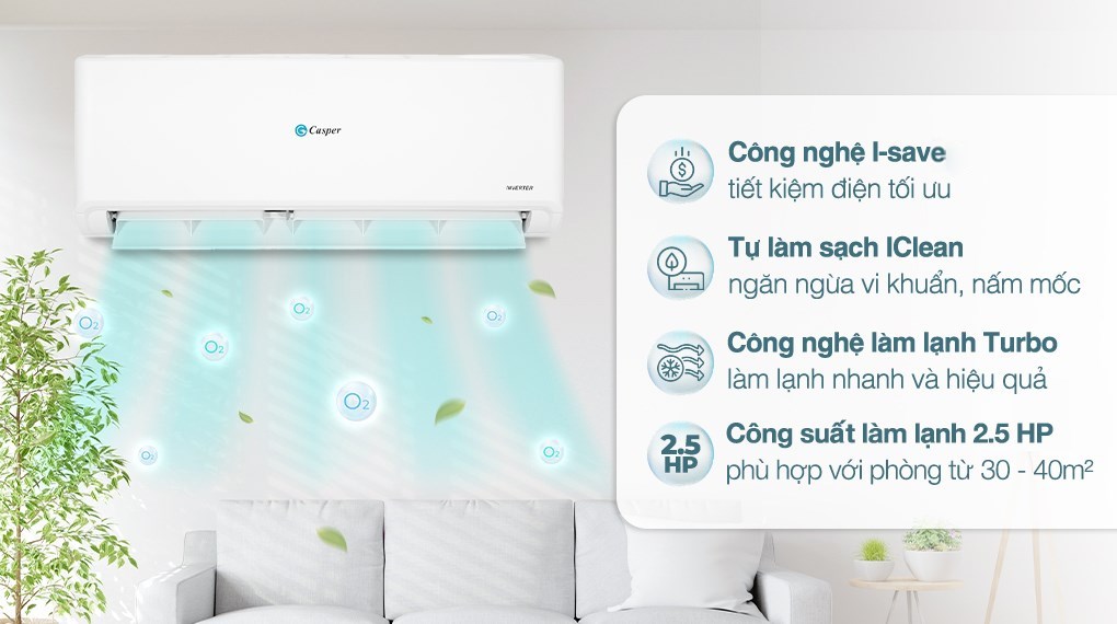 Máy lạnh Casper Inverter 2.5 HP GC-24IS35 - Ảnh 7