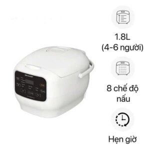 Nồi cơm điện tử Sharp 1.8 lít KS-COM183MV-WH