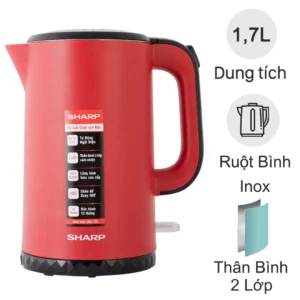 Bình đun siêu tốc Sharp 1.7 lít EKJ-17EVPS-RD