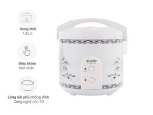 Nồi cơm nắp gài Sharp 1.8 lít KS-183TJV-CR
