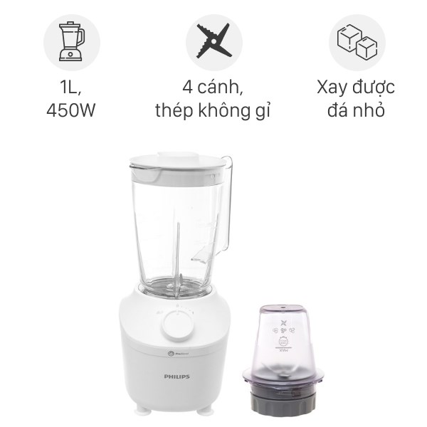 Máy xay sinh tố đa năng Philips 2 cối HR2041/10