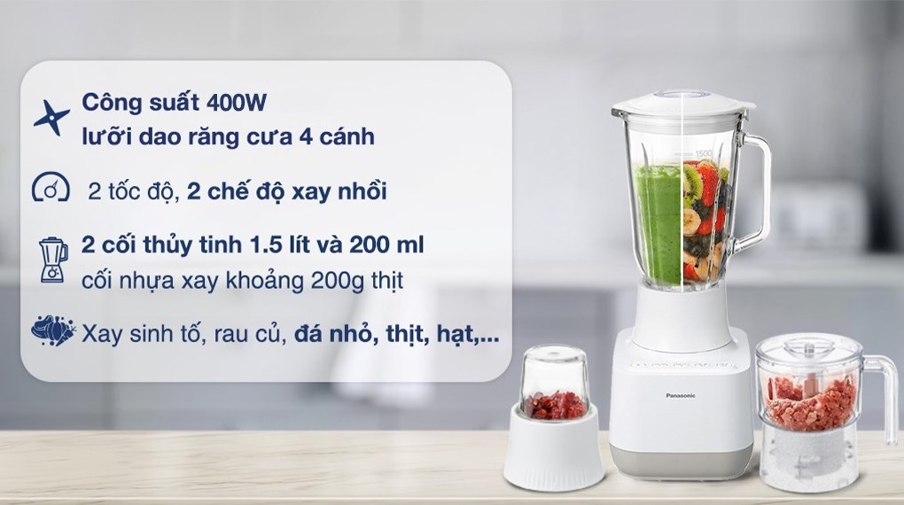 Máy xay sinh tố đa năng Panasonic MX-MG53C1CRA - Ảnh 8