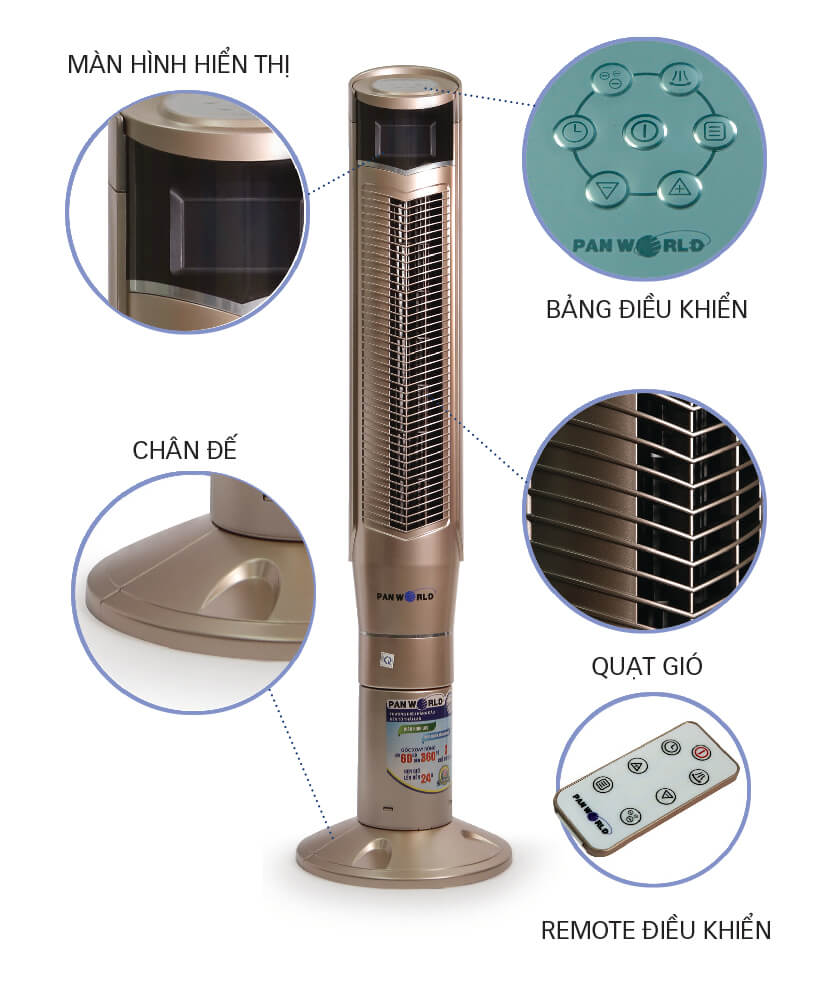 Quạt tháp Panworld 45W PW-059H - Ảnh 3