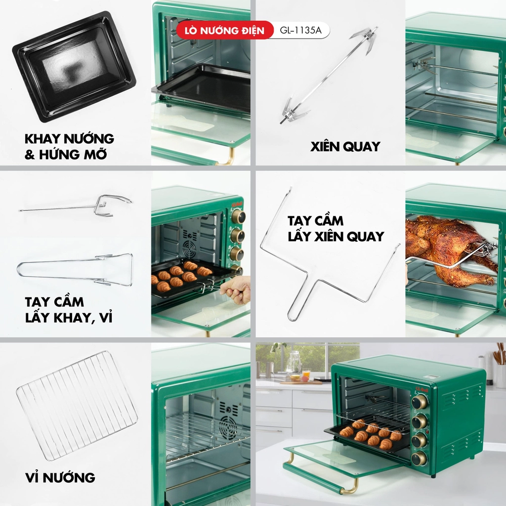 Lò nướng thùng Gali 35L GL-1135A - Ảnh 4