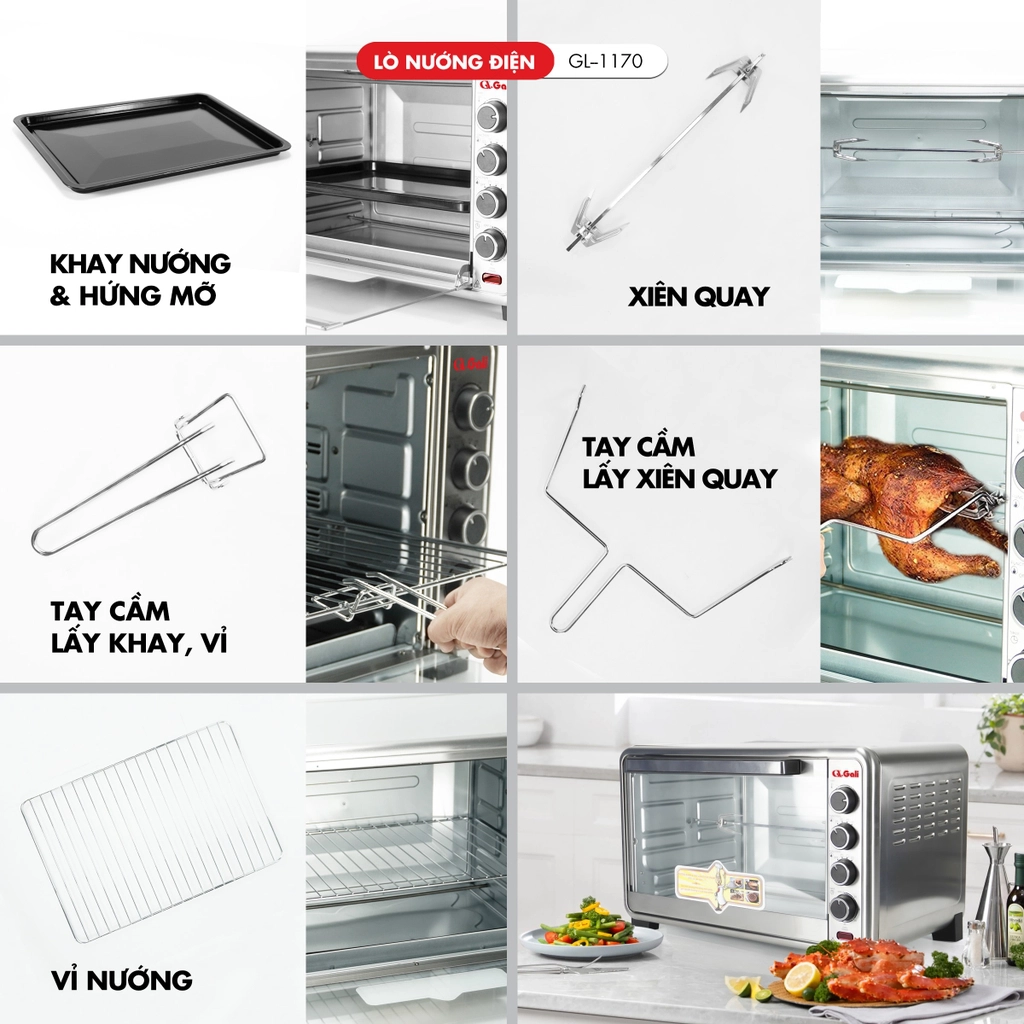 Lò nướng thùng Gali 70L GL-1170 - Ảnh 4