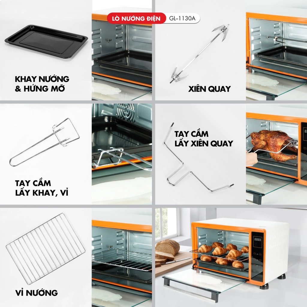 Lò nướng điện Gali 30L GL-1130A - Ảnh 4