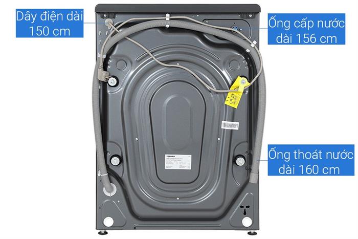 Máy giặt sấy Toshiba Inverter giặt 13 kg - sấy 8 kg TWD-T25BZP140MWV(MG) - Ảnh 8